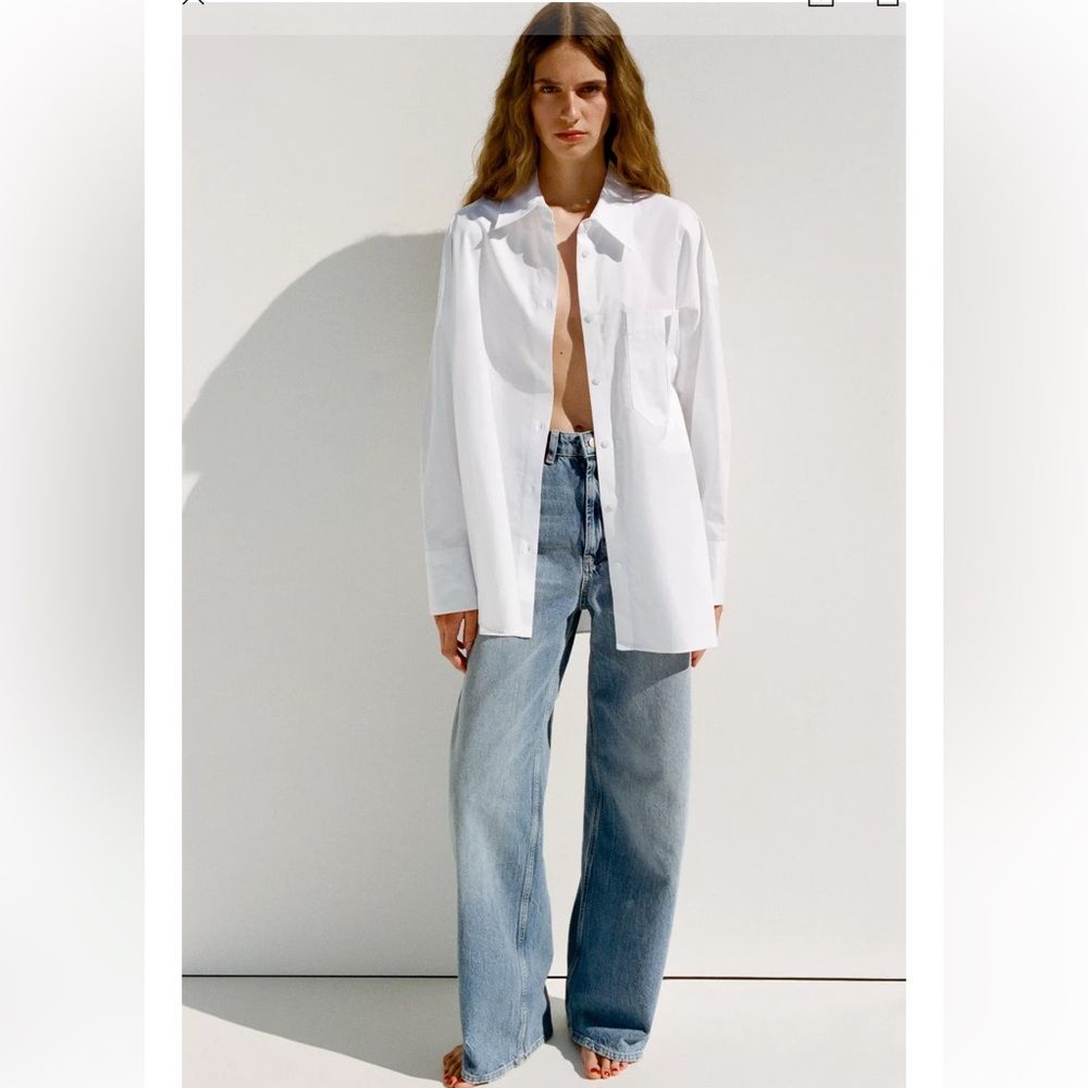 Zara White Button Down Shirt!